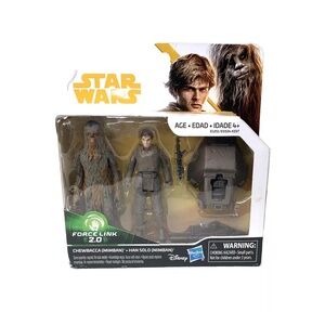 Star Wars Force Link 2.0 Chewbacca & Han Solo Mini Action Figure Toy E1251